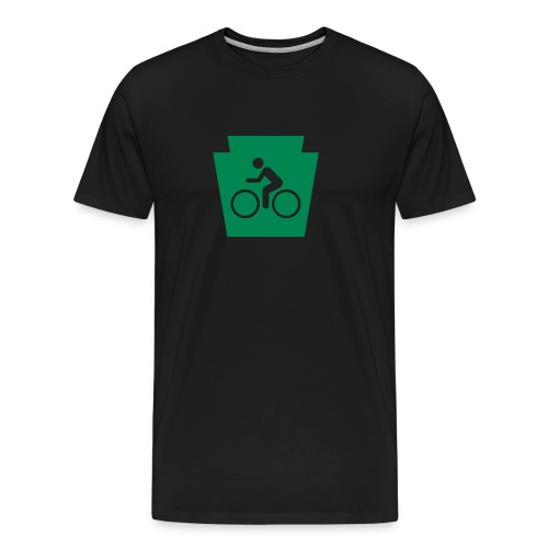 PA Keystone w/Bike (bicycle) - Men's Premium Organic T-Shirt