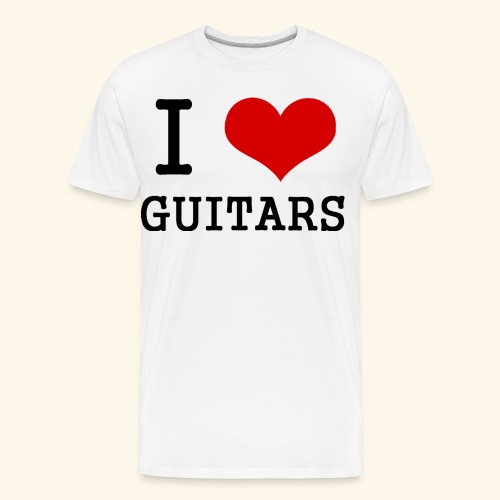 I love guitars - Men's Premium Organic T-Shirt