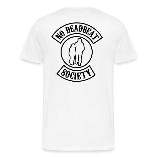 NDBS Back Rocker T-shirt - White - Men's Premium Organic T-Shirt