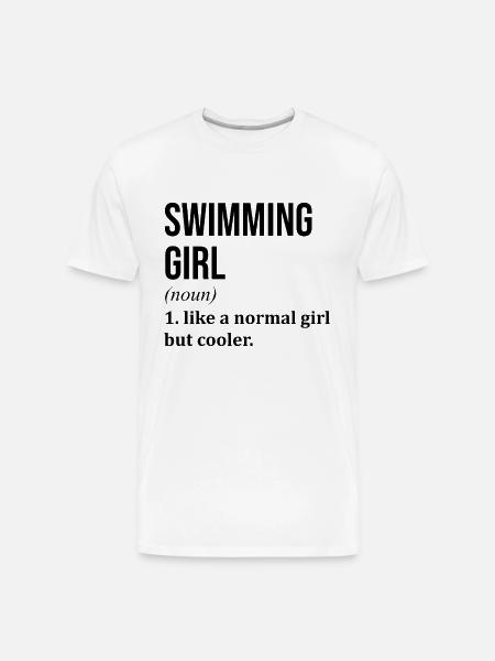 Swimming Swimming Swimming - Men's Premium Organic T-Shirt - white