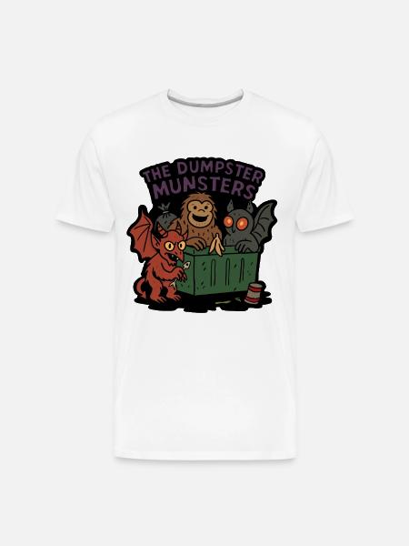 The Dumpster Munsters Halloween Crew - Men's Premium Organic T-Shirt - white