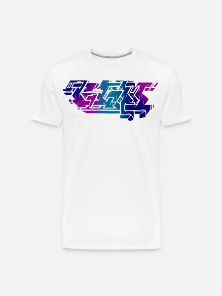 Graffiti Piece - Dark - Men's Premium Organic T-Shirt - white