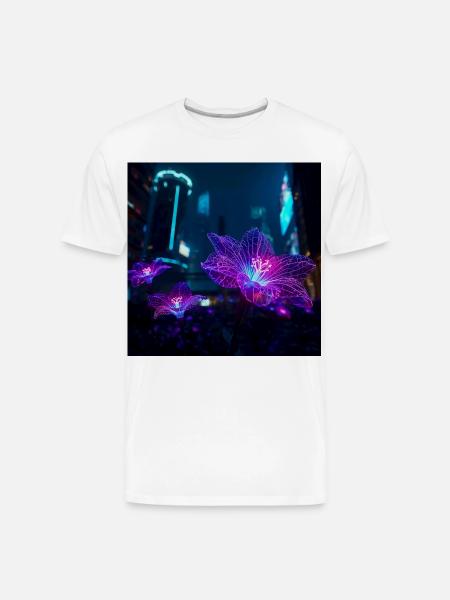Neon Veins - Men's Premium Organic T-Shirt - white