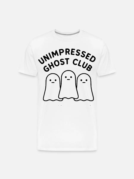 Unimpressed Ghost Club - Men's Premium Organic T-Shirt - white