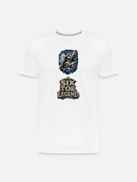 Alpine Husky Climber - Men's Premium Organic T-Shirt - white
