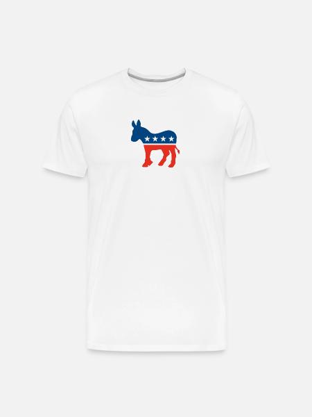 Democrat Logo - Men's Premium Organic T-Shirt - white