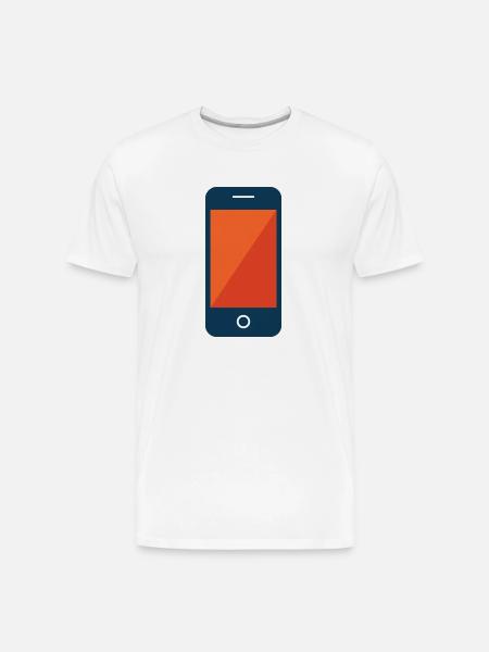 smart phone - Men's Premium Organic T-Shirt - white
