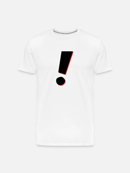 Exclamation shadow - Men's Premium Organic T-Shirt - white