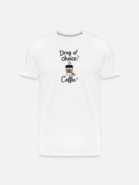 Drug of Choice: Coffee Rx - Men's Premium Organic T-Shirt - white