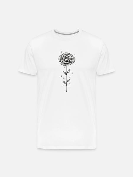 Rose Minimalism - Men's Premium Organic T-Shirt - white