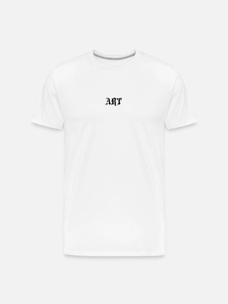 Gothic  Black Typography - Men's Premium Organic T-Shirt - white