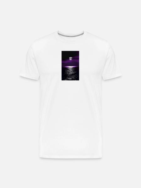 Moonlit Purple Ocean - Men's Premium Organic T-Shirt - white