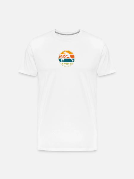Retro Sunset BMX Rider - Men's Premium Organic T-Shirt - white