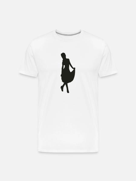 Lady in dress - Men's Premium Organic T-Shirt - white