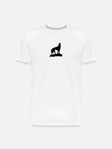 Howling Wolf. - Men's Premium Organic T-Shirt - white