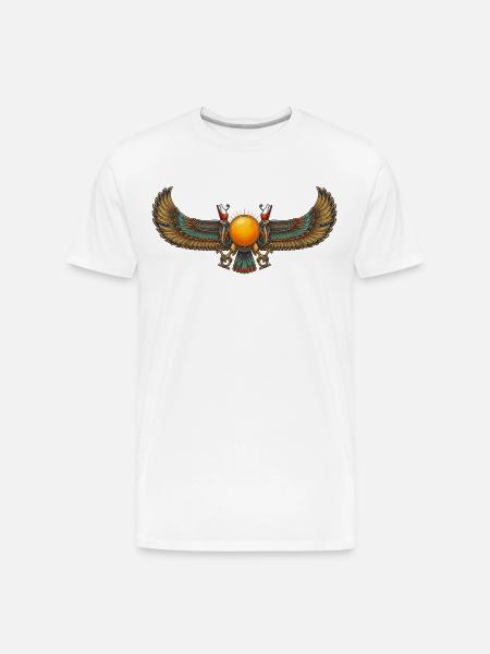 Solar Winged Emblem - Men's Premium Organic T-Shirt - white