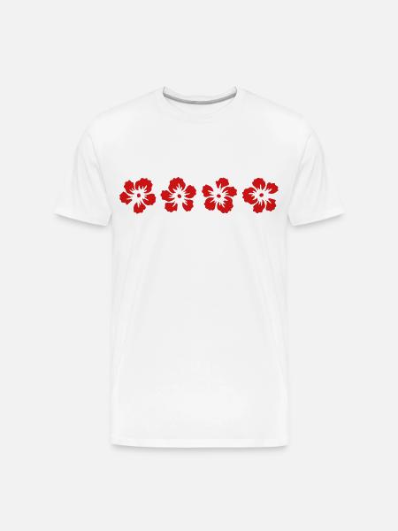 hawaii hibiscus flower - Men's Premium Organic T-Shirt - white