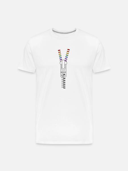 Open Up - Men's Premium Organic T-Shirt - white