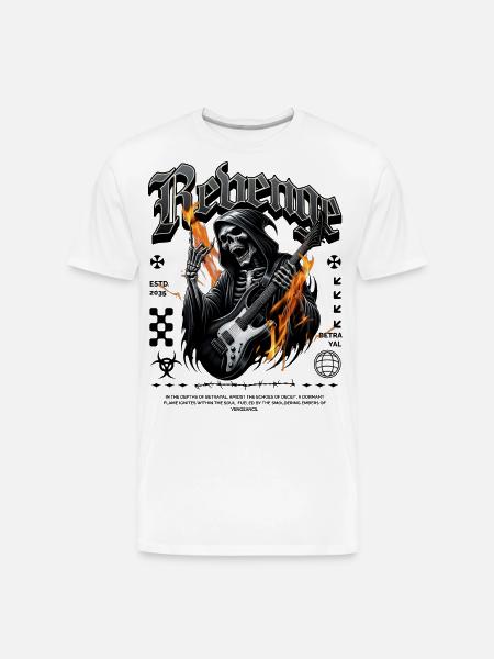 Revenge Skeleton - Men's Premium Organic T-Shirt - white