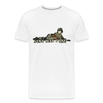 Sexy Man Pose Hank & Jed - Men's Premium Organic T-Shirt - white - Front - AI Model Male 185 light (185cm)