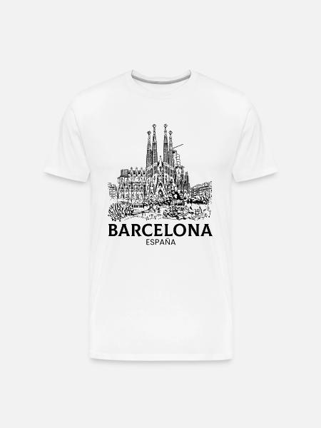 barcelona spain espana - Men's Premium Organic T-Shirt - white