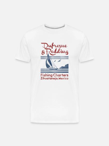 Dufresne and Redding Fishing Charters - Men's Premium Organic T-Shirt - white