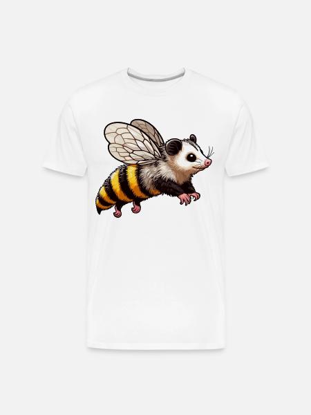 Bumble Opossum - Men's Premium Organic T-Shirt - white