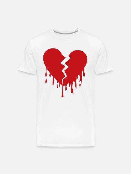 Broken heart - Men's Premium Organic T-Shirt - white