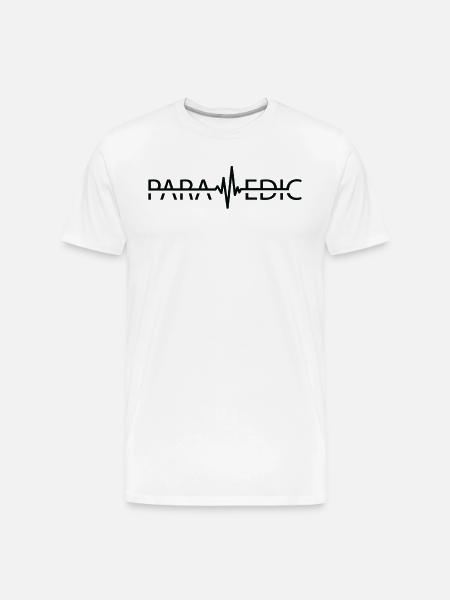 Paramedic Heartbeat - Men's Premium Organic T-Shirt - white