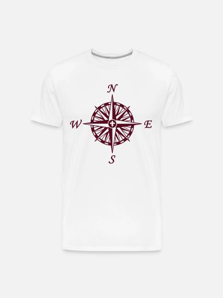 Compass Rose - Men's Premium Organic T-Shirt - white