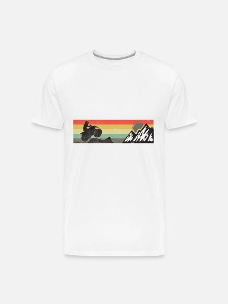 Quad Bike - Men's Premium Organic T-Shirt - white