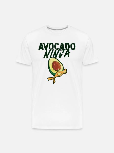 Avocado ninja - Avocado - Men's Premium Organic T-Shirt - white