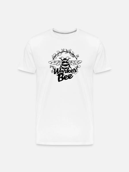 Worker Bee - Diligence - Men's Premium Organic T-Shirt - white