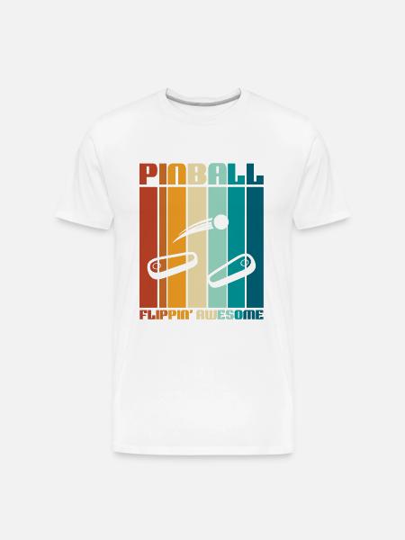 Pinball Flipping Awesome - Men's Premium Organic T-Shirt - white
