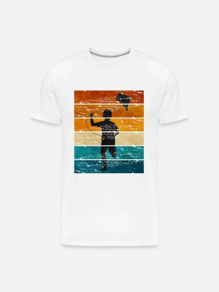 Kite Flying - Men's Premium Organic T-Shirt - white