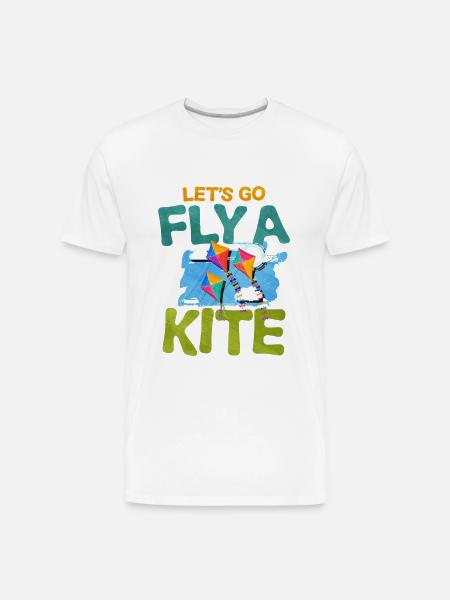 Kite Flying - Men's Premium Organic T-Shirt - white