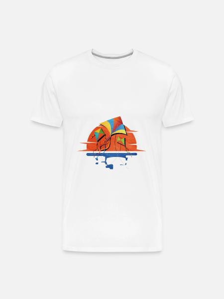 Kite Flying - Men's Premium Organic T-Shirt - white