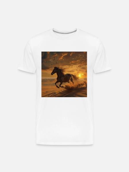 Horse - Men's Premium Organic T-Shirt - white