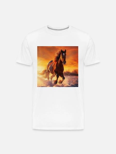 Horse - Men's Premium Organic T-Shirt - white