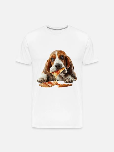 Basset Hound - Men's Premium Organic T-Shirt - white