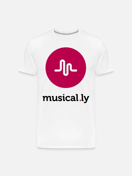 Musical.ly Logo - Men's Premium Organic T-Shirt - white