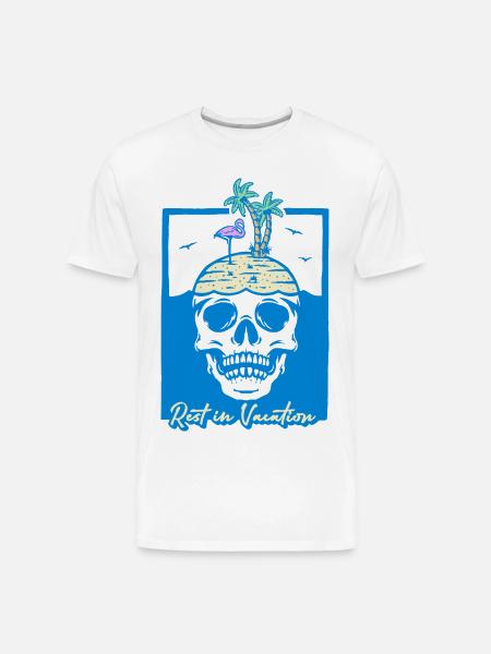 Rest in Vacation - Men's Premium Organic T-Shirt - white