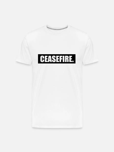 Ceasefire - Men's Premium Organic T-Shirt - white