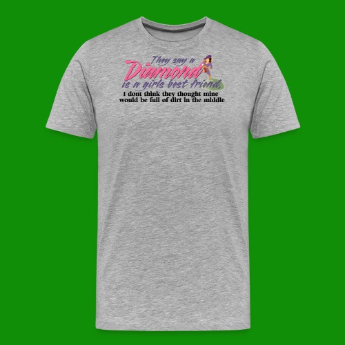 Softball Diamond is a girls Best Friend - Men's Premium Organic T-Shirt