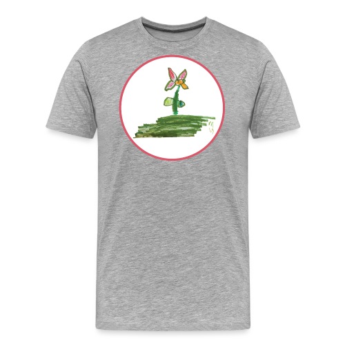 Flower and grass. - Men's Premium Organic T-Shirt