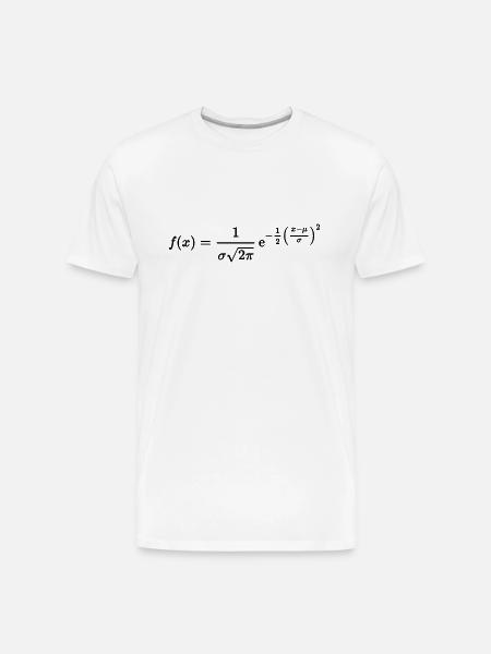 normal distribution - Men's Premium Organic T-Shirt - white
