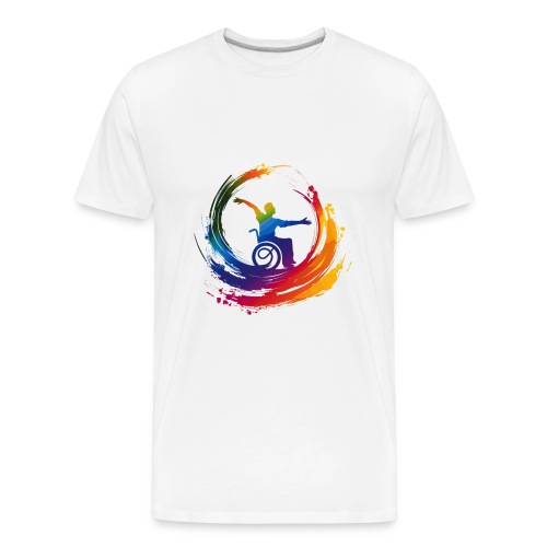 Inclusion wheelchair symbol in rainbow colors * - Men's Premium Organic T-Shirt