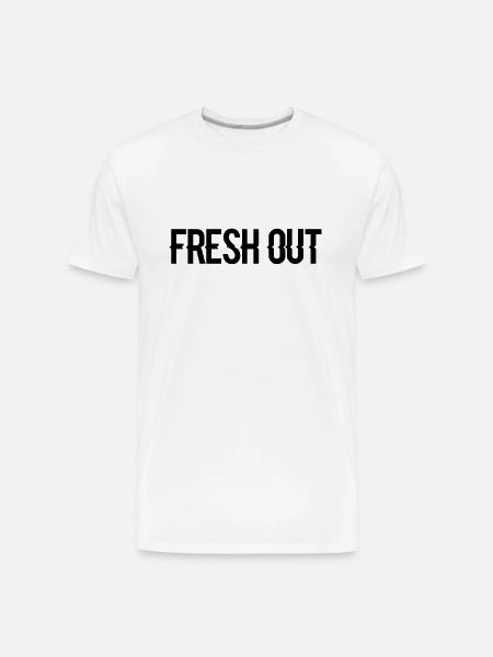 fresh out - Men's Premium Organic T-Shirt - white
