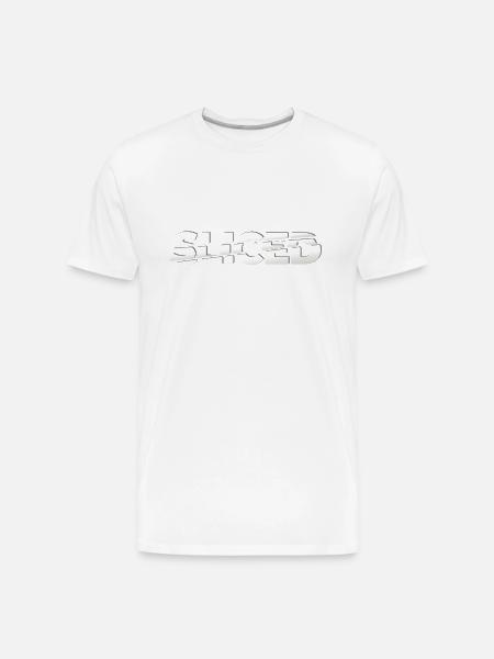 Sliced - Men's Premium Organic T-Shirt - white