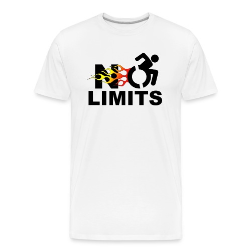 No limits for this wheelchair user * - Men's Premium Organic T-Shirt